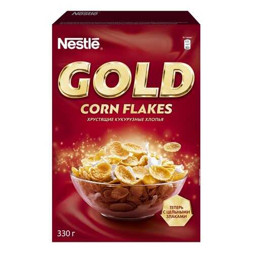 Готовые завтраки Nestle gold голд кукурузные хлопья 330 г в Верный