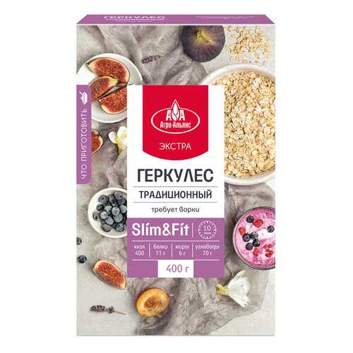 Хлопья Агро-Альянс Экстра Геркулес традиционный, 400 гр в Верный