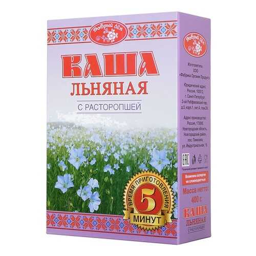 Каша Добрый Лен льняная с расторопшей 400 г в Верный