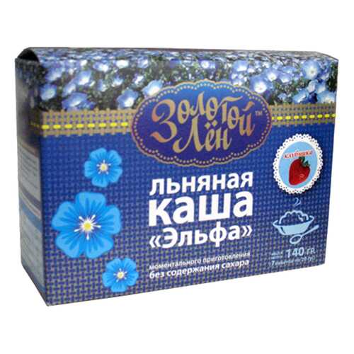 Каша льняная Золотой лен эльфа клубника 7 пакетов по 20 г в Верный