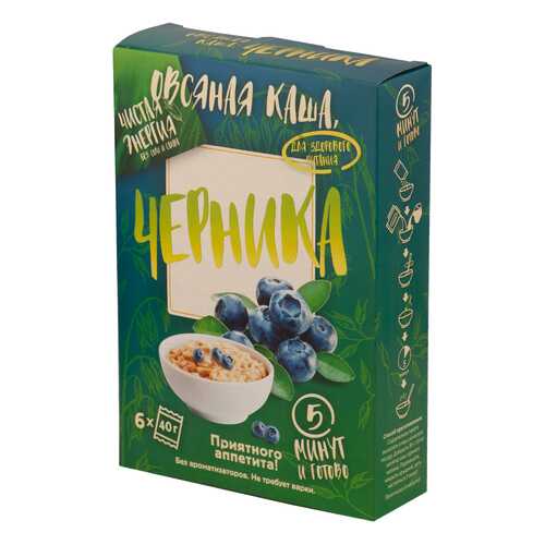 Овсяная каша с черникой Ricos Ricos в пакетиках 6*40 г в Верный
