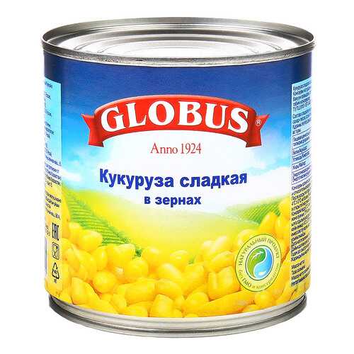 Кукуруза Globus сладкая в зернах в вакуумной упаковке 340 г в Верный