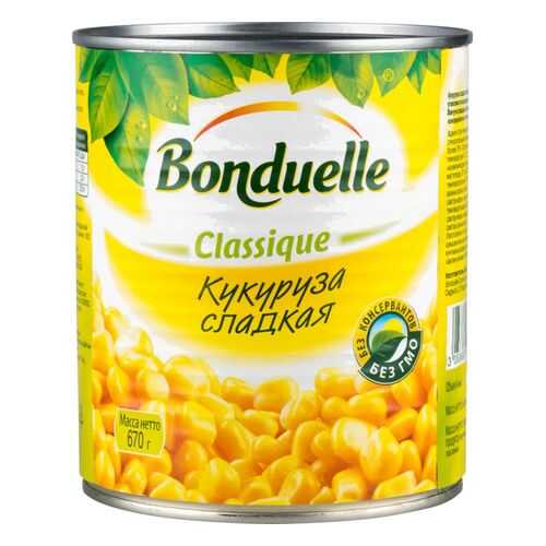 Кукуруза сладкая Bonduelle classique 670 г в Верный