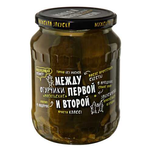 Огурчики Между Первой и Второй Посольские соленые 680 г в Верный
