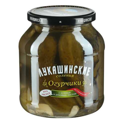 Огурчики по-старорусски Лукашинские с зеленью и дубовым листом 670 г в Верный