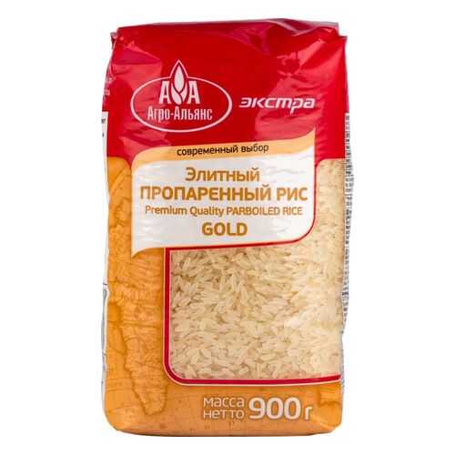 Рис Агро-Альянс пропаренный gold экстра 900 г в Верный