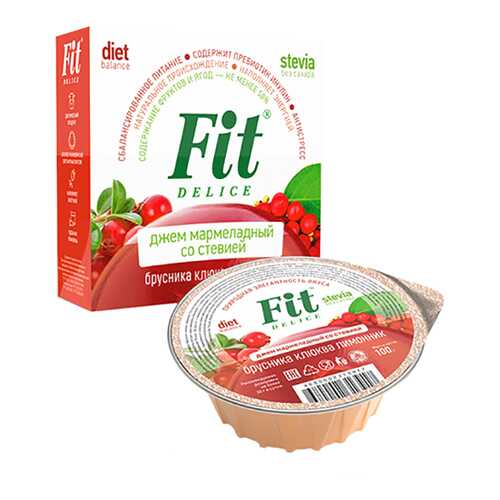Джем мармелад Fit Parad со стевией брусника клюква лимонник в Верный
