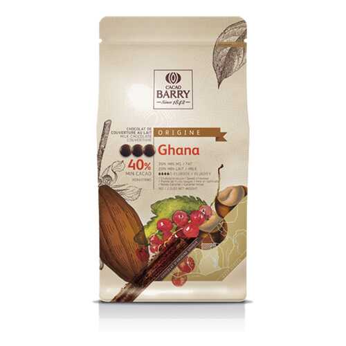 Шоколад Cacao Barry GHANA - Молочный, 40%, 1кг. (CHM-P40GHA-2B-U73) в Верный