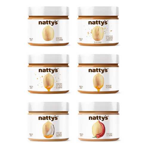 Набор арахисовых паст Nattys Peanut butter mix natbox 6 штук 325 г в Верный