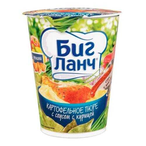Пюре картофельное Биг ланч с соусом с курицей с гренками 50 г в Верный