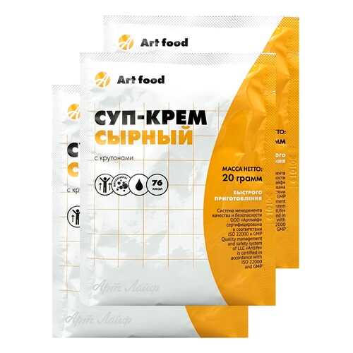 Суп-крем Art Life сырный с крутонами 3 шт по 20 г в Верный