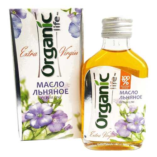 Масло льняное Organic Life пищевое нерафинированное 100 мл в Верный