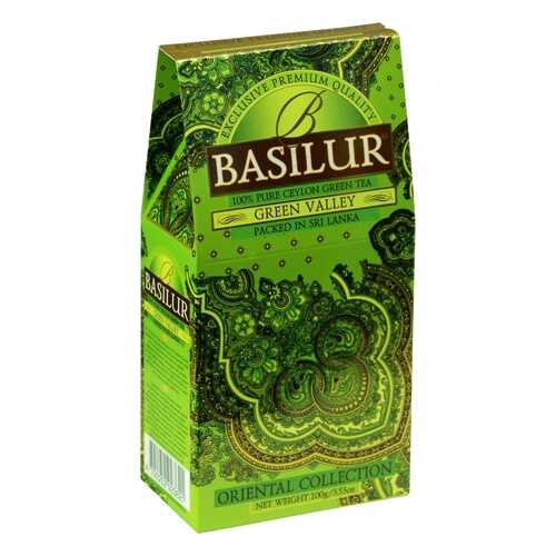 Чай Basilur Green Valley, зеленый листовой, 100 гр в Верный