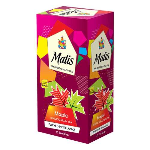 Чай черный в пакетиках для чашки Матис Maple 25*2 г в Верный