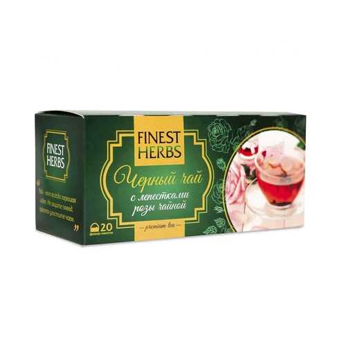 Чай Finest Herbs Чёрный чай с лепестками розы чайной, чёрный, 30 гр в Верный