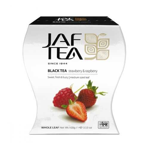 Чай Jaf Tea Strawberry & Raspberry черный листовой с добавками 100 г в Верный