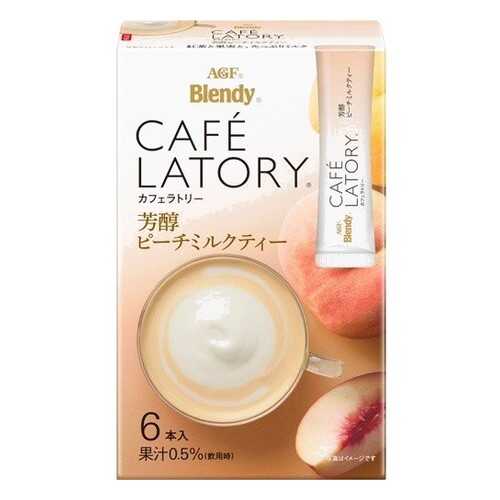 Чай растворимый AGF Cafe Latory Бленди латте персиковый в стиках 6*11 г в Верный