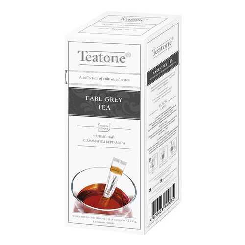 Чай Teatone earl grey черный байховый с ароматом бергамота в стиках 1.8 г 100 штук в Верный