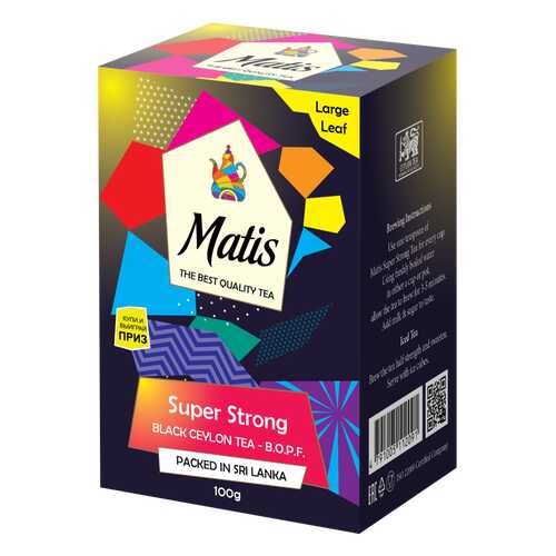 Чай весовой черный Матис Super Strong B.O.P.F. 100 г в Верный