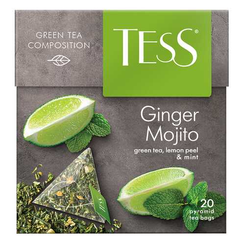 Чай зеленый в пирамидках Tess Ginger Mojito 20 пакетиков в Верный