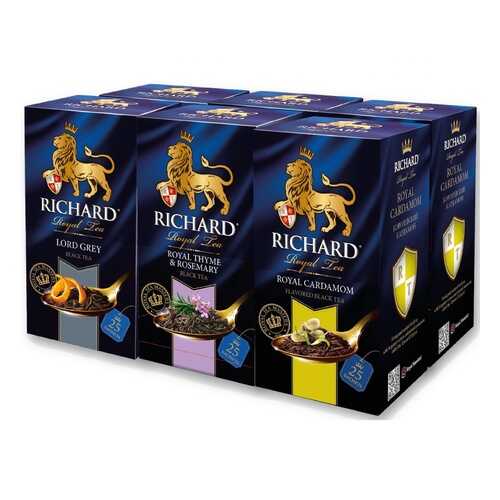 Набор чая Richard Lord Grey, Ryal Thyme & Rosemary, Royal Cardamom 6*25 сашетов в Верный