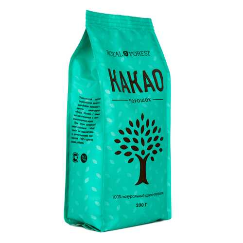 Какао порошок Royal Forest натуральный 200 г в Верный