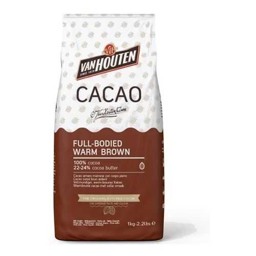 Какао порошок Van Houten 100% full-bodied warm brown 22-24% 1 кг в Верный