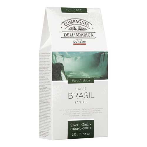 Кофе Dell Arabica Puro Arabica Brasil Santos 250г карт/пачка молотый в Верный