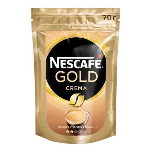 Кофе растворимый Nescafe gold crema кофе растворимый пакет 70 г в Верный