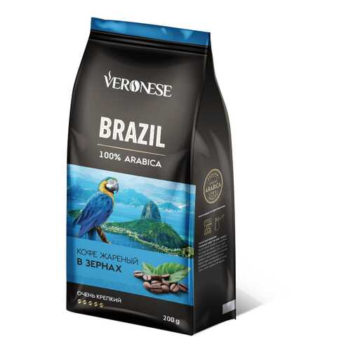Кофе в зернах Veronese Brazil 200 г в Верный
