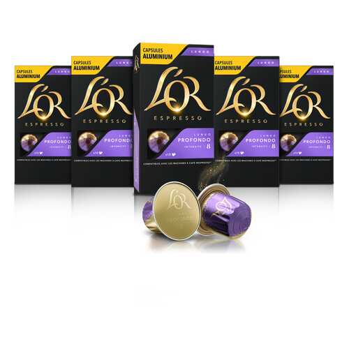 Набор кофе в капсулах L’OR Espresso Lungo Profondo 10 упаковок в Верный