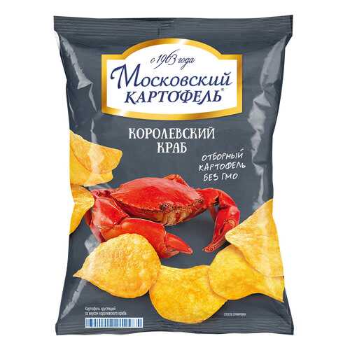 Чипсы картофельные Московский картофель королевский краб 150 г в Верный