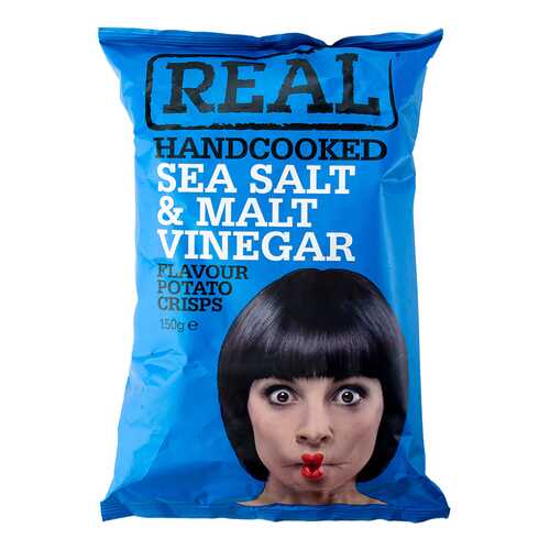 Чипсы картофельные Real с морской солью и уксусом 150 г в Верный