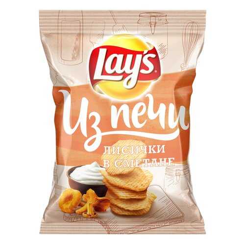 Картофельные чипсы Lay's из печи лисички в сметане 85 г в Верный