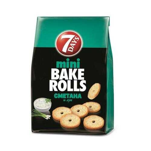 Сухарики 7 Days мини Bake rolls с приправой сметана и лук 10*80 г в Верный