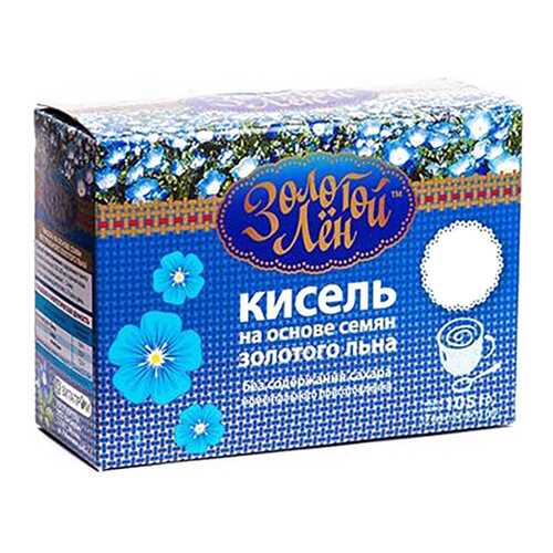Кисель на льняной основе Золотой лен вишня 7 пакетов по 15 г в Верный