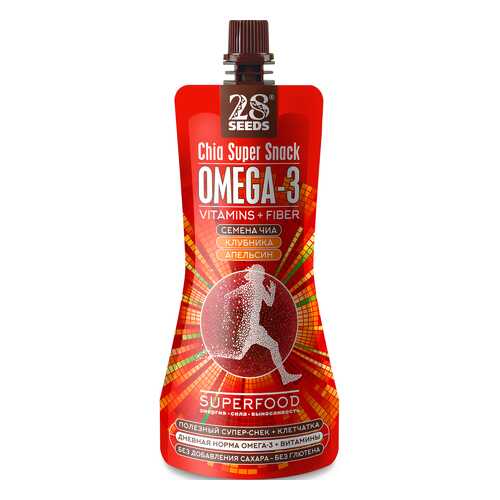 Напиток 28 Seeds Chia Super Snack клубника-апельсин, 150 г в Верный