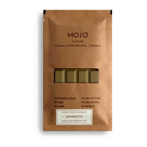 Белый шоколад Mojo Cacao с зеленым чаем и обжаренным рисом genmaitcha в Верный