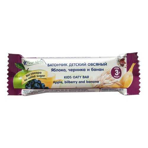 Батончик детский Fleur alpine овсяный с яблоком, черникой и бананом с 3-х лет 23 г в Верный