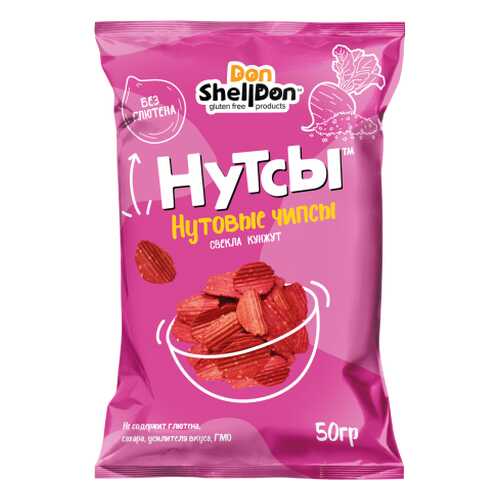 Чипсы Don Shelldon Нутсы нутовые со вкусом свеклы и кунжута 50 г в Верный