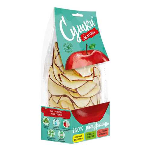 Чипсы фруктовые Биопродукты сушки из красного яблока 30 г в Верный
