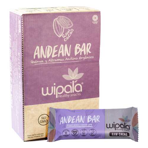 Злаковые батончики Wipala Snacks какао-киноа 16 шт по 35 г в Верный