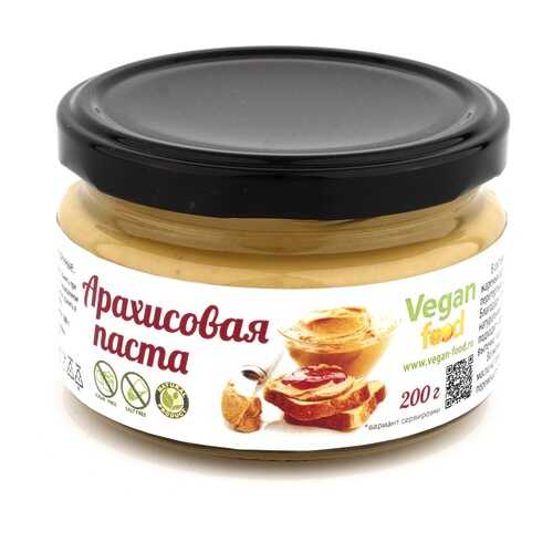 Арахисовая паста натуральная Vegan food 200 г в Верный