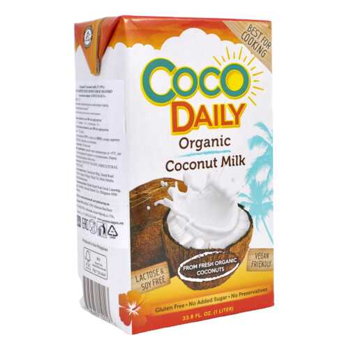 Молоко кокосовое Coco Daily органическое жирность 17-19% 1 л в Верный
