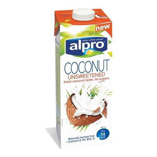 Напиток кокосовый Alpro без сахара обогащенный кальцием и витаминами 1л Бельгия в Верный