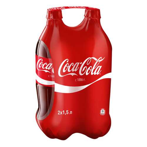 Напиток Coca-Cola сильногазированный 1.5 л 2 штуки в упаковке в Верный