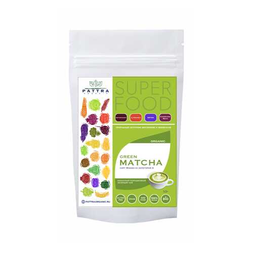 Зеленый матча Pattra Organic японский высокогорный чай сорт wakaki-hi 50 г в Верный