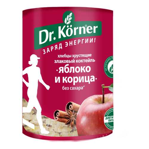 Хлебцы Dr.Korner злаковый коктейль яблочный с корицей 90 г в Верный