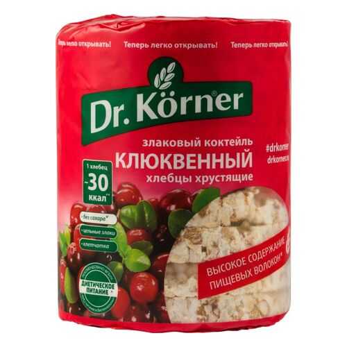 Хлебцы хрустящие Dr.Kоrner злаковый коктейль клюквенный 100 г в Верный