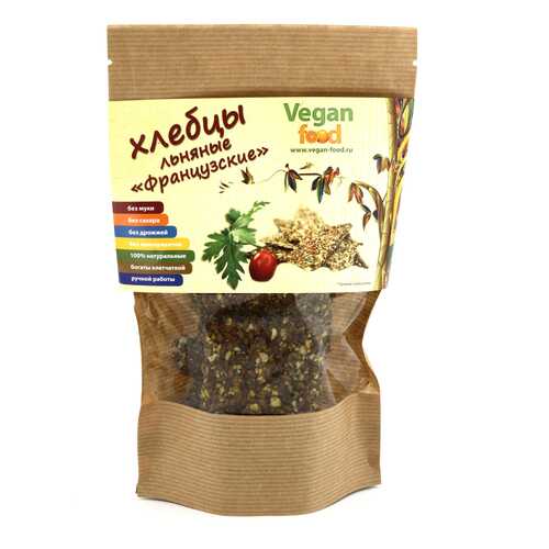 Хлебцы льняные Vegan-food французские 100 г в Верный
